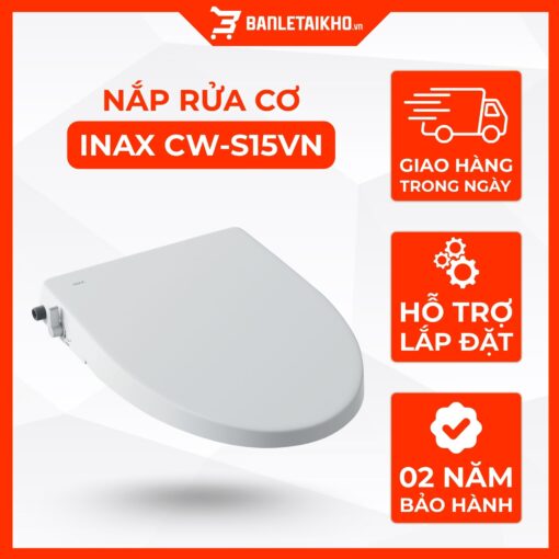 Nắp Bồn Cầu Rửa Cơ INAX CW-S15VN (CWS15VN) 2 Chế Độ 1 Nắp Bồn Cầu Rửa Cơ INAX CW-S15VN (CWS15VN) 2 Chế Độ