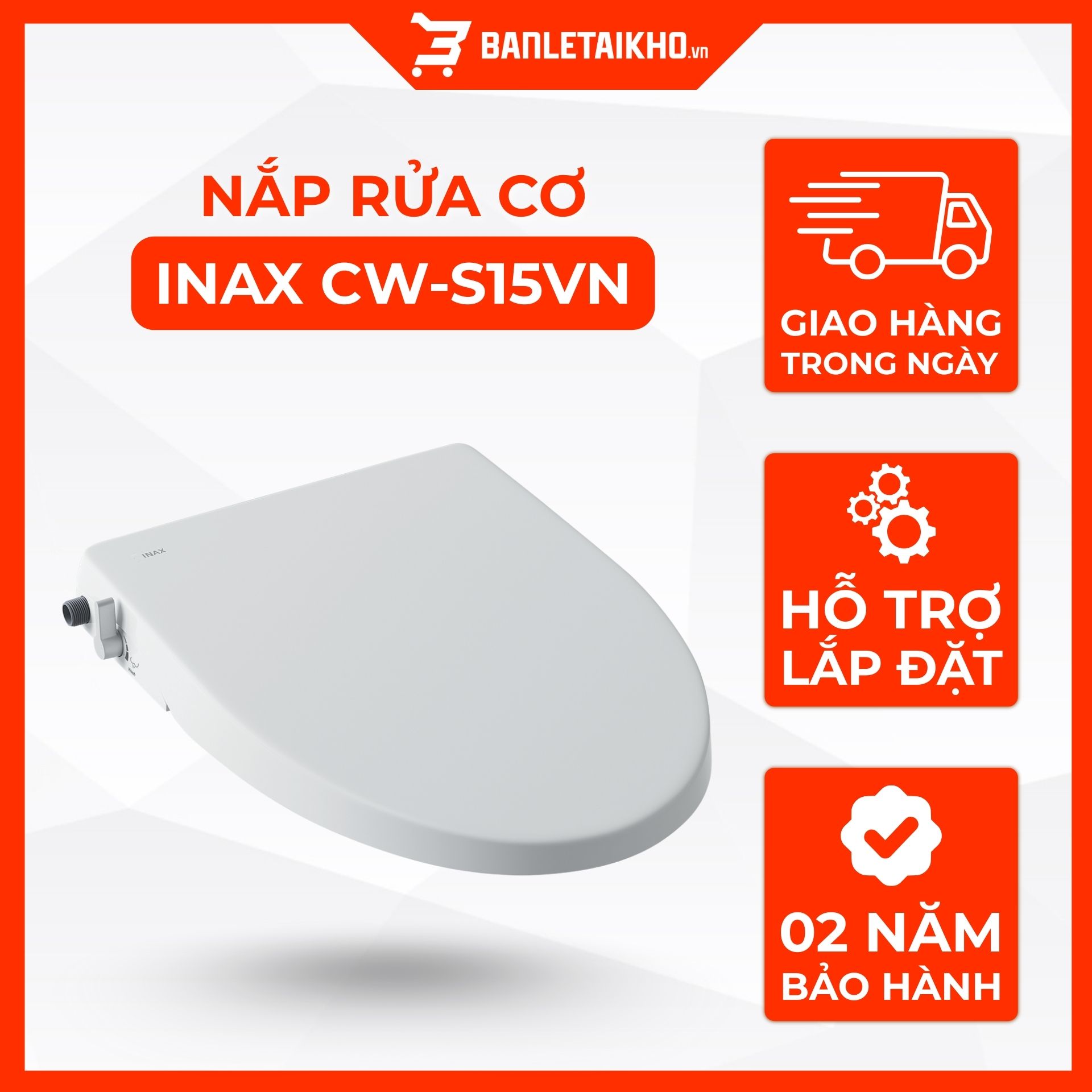 Nắp Bồn Cầu Rửa Cơ INAX CW-S15VN (CWS15VN) 2 Chế Độ 15 Nắp Bồn Cầu Rửa Cơ INAX CW-S15VN (CWS15VN) 2 Chế Độ