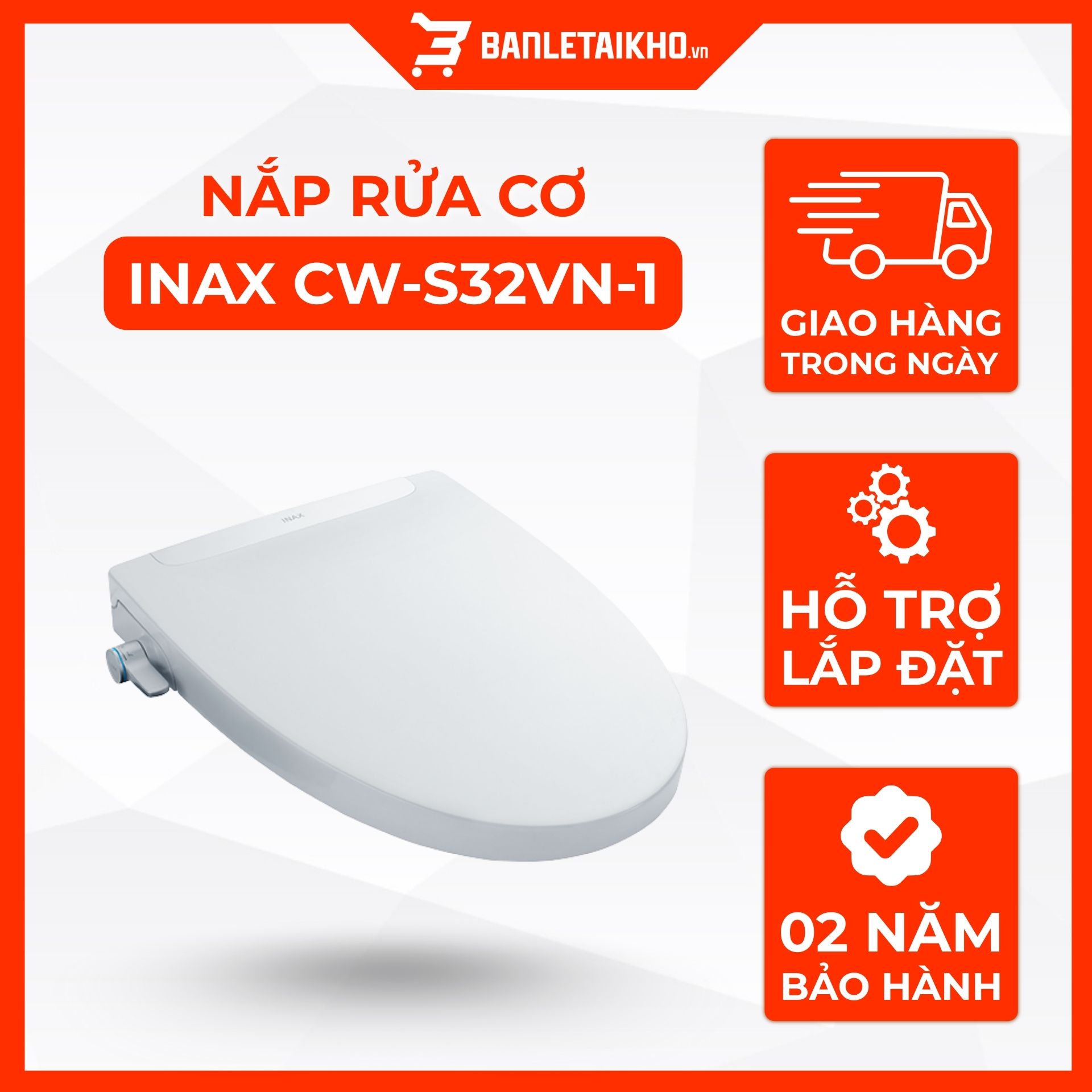 Nắp Bồn Cầu Rửa Cơ INAX CW-S32VN-1 (CWS32VN1) 14 Nắp Bồn Cầu Rửa Cơ INAX CW-S32VN-1 (CWS32VN1)