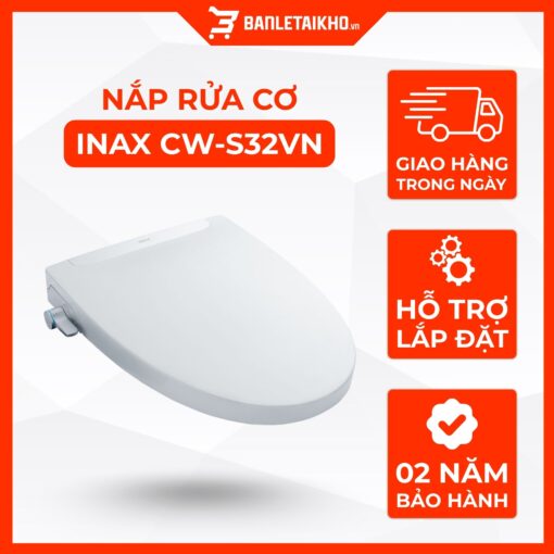 Nắp Bồn Cầu Rửa Cơ INAX CW-S32VN (CWS32VN) 2 Chế Độ 1 Nắp Bồn Cầu Rửa Cơ INAX CW-S32VN (CWS32VN) 2 Chế Độ
