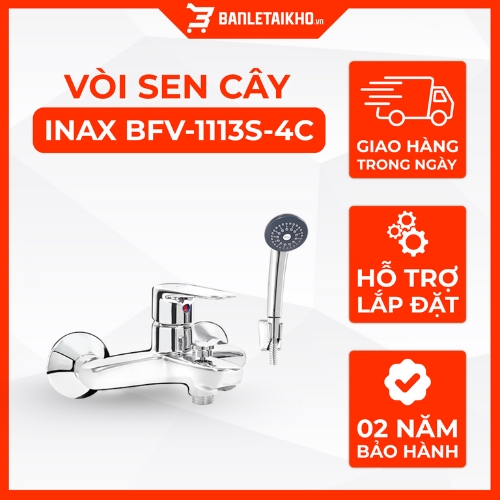 Vòi Sen Tắm INAX BFV-1113S-4C (BFV1113S4C) Nóng Lạnh Tay Sen Mạ 6 Vòi Sen Tắm INAX BFV-1113S-4C nóng Lạnh Tay Sen Mạ