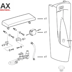 Bồn Tiểu INAX AFU-600VAC (AFU600VAC) Đặt Sàn Cảm Ứng 220V 9 Bản vẽ Bồn tiểu nam đặt sàn INAX AFU-600VAC