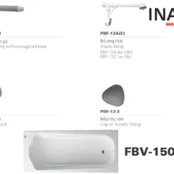 cau tao bon tam ocean 1m5 inax fbv 1500r