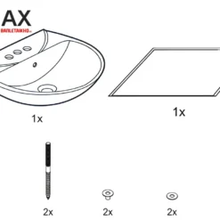 Cấu tạo chậu rửa mặt lavabo treo tường INAX L-285V