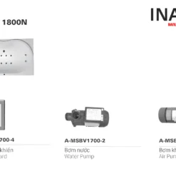 Cấu tạo bồn tắm nằm INAX MSBV-1800N