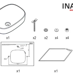 Chậu Rửa Lavabo INAX AL-642V (AL642V) Aqua Ceramic Đặt Bàn 11 Chậu rửa đặt bàn INAX AL-642V