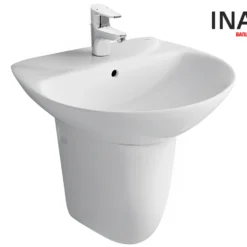 Chậu rửa lavabo treo tường INAX L-285V kết hợp chân chậu ngắn