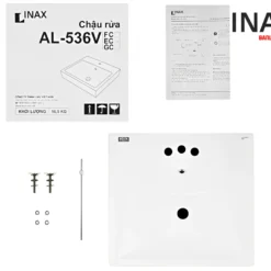 Chậu Rửa Lavabo INAX AL-536V (AL536V) Aqua Ceramic Đặt Bàn 6 Chậu rửa mặt lavabo đặt bàn INAX AL-536V (AL536V)