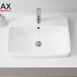 Chậu Rửa Lavabo INAX AL-2398V (AL2398V) Dương Vành Aqua Ceramic 14 Chậu rửa mặt lavabo dương vành INAX AL-2398V
