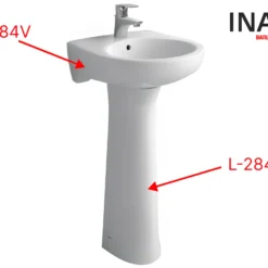 Chậu rửa mặt lavabo INAX L-284V/L-284VD treo tường