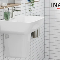 Chậu Rửa Lavabo INAX AL-312V (AL312V) Treo Tường Aqua Ceramic 530x435mm 10 Chậu rửa mặt treo tường INAX AL-312V