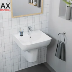 Chậu Rửa Lavabo INAX AL-312V (AL312V) Treo Tường Aqua Ceramic 530x435mm 9 Lavabo INAX AL-312V (AL312V) Treo Tường
