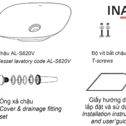 Linh kiện lavabo đặt bàn INAX AL-S620V