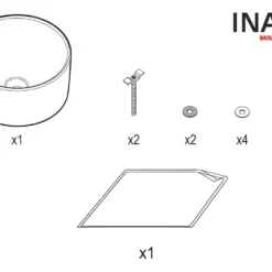 Linh kiện lavabo đặt bàn INAX L-295V (L295V)