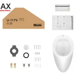 Bồn Tiểu Nam INAX U-117V (U117V) Treo Tường 6 Nguyên hộp Bồn tiểu nam INAX U-117V treo tường