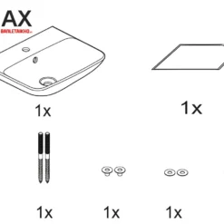 Chậu Rửa Lavabo INAX AL-289V (AL289V) Treo Tường Aqua Ceramic 500x400 12 Nguyên hộp Chậu lavabo INAX AL-289V treo tường