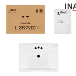 Nguyên hộp chậu rửa mặt lavabo INAX dương vành L-2397V