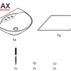 Chậu Rửa Lavabo INAX L-288V (L288V) Treo Tường 570x452mm 18 Nguyên hộp lavabo INAX L-288V treo tường