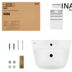 Chậu Rửa Lavabo INAX L-297V (L297V) Treo Tường 620x420mm 7 Nguyên hộp Lavabo INAX L-297V