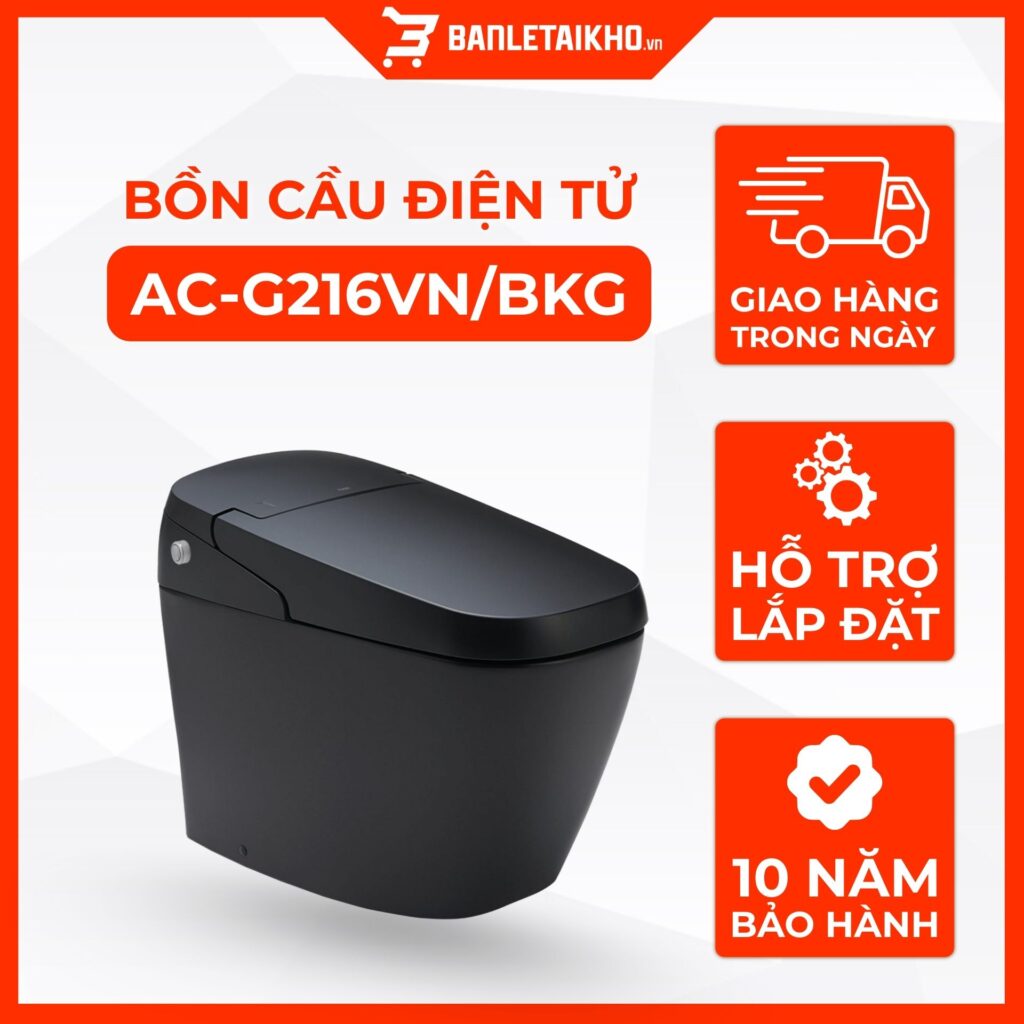 Bồn Cầu Thông Minh INAX AC-G216VN/BKG (ACG216VN) SATIS Màu Đen 6 Bồn Cầu Thông Minh INAX AC-G216VNBKG (ACG216VN) SATIS Màu Đen