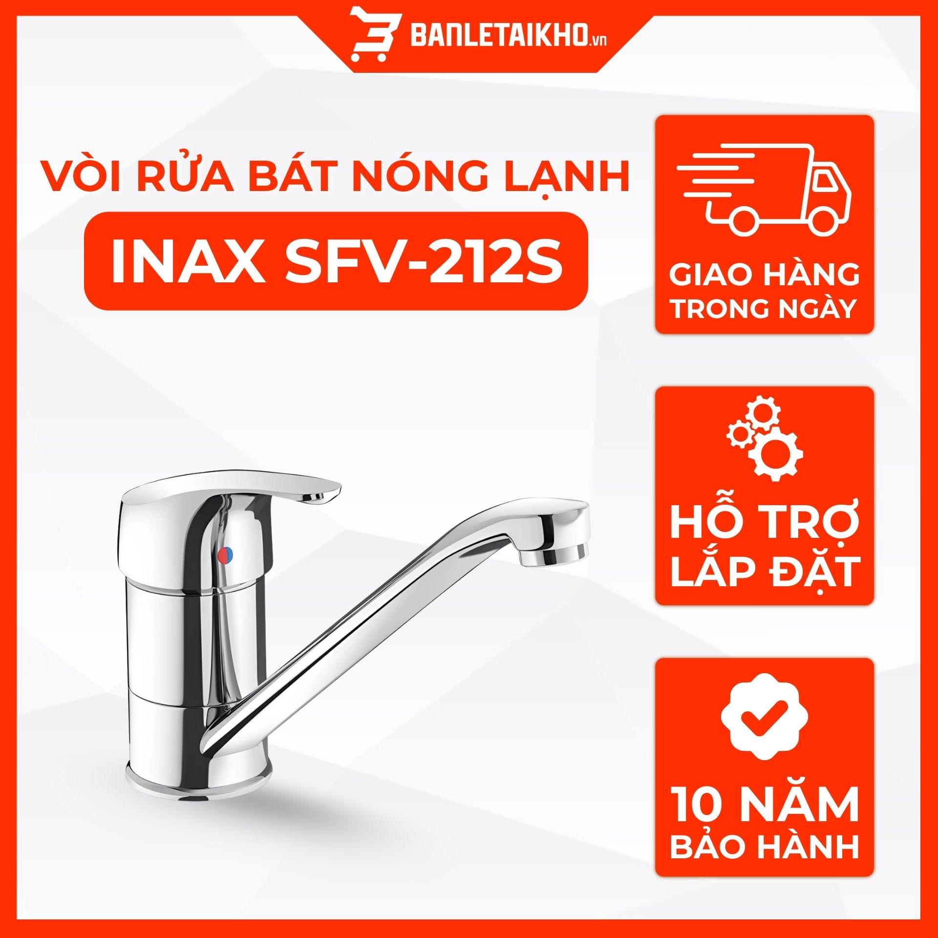 Vòi Rửa Bát INAX SFV-212S (SFV212S) Nóng Lạnh 17 Vòi Rửa Bát INAX SFV-212S (SFV212S) Nóng Lạnh