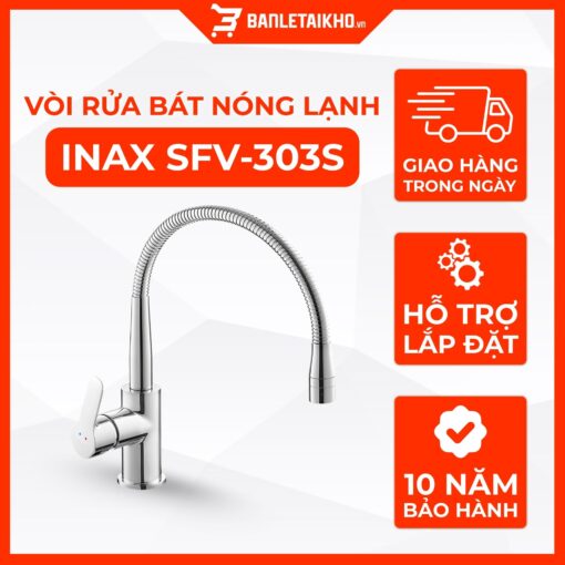 Vòi Rửa Bát INAX SFV-303S (SFV303S) Nóng Lạnh Dây Rút 1 Vòi Rửa Bát INAX SFV-303S (SFV303S) Nóng Lạnh Dây Rút