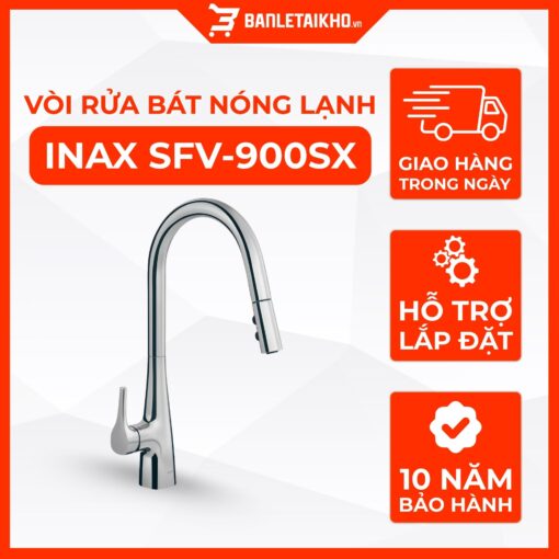 Vòi Rửa Bát INAX SFV-900SX (SFV900SX) Nóng Lạnh Thân Cao 1 Vòi Rửa Bát INAX SFV-900SX (SFV900SX) Nóng Lạnh Thân Cao