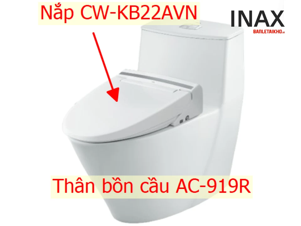 Bồn Cầu Nắp Rửa Điện Tử INAX AC-919R+CW-KB22AVN 14 Bồn Cầu Nắp Điện Tử INAX AC-919R/CW-KB22AVN
