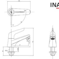 Vòi Lavabo INAX LFV-17 (LFV17) Nước Lạnh 7 Bản vẽ Vòi nước lạnh INAX LFV-17 (LFV17)