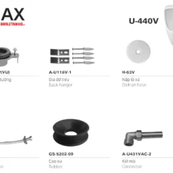 Bồn Tiểu Nam INAX U-440V (U440V) Treo Tường 8 Cấu tạo Bồn tiểu nam INAX U-440V/BW1