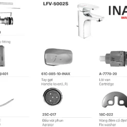 Vòi Lavabo INAX LFV-5002S (LFV5002S) Nóng Lạnh 7 Cấu tạo Sen vòi đơn LFV-5002S (LFV5002S)