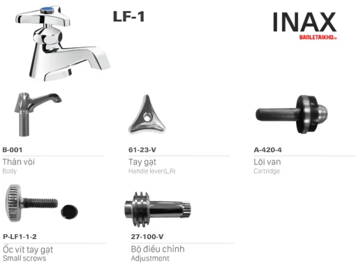 Cấu tạo Vòi chậu rửa mặt lavabo INAX LF-1 (LF1) nước lạnh