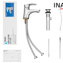 Vòi Lavabo INAX LFV-212S (LFV212S) Nóng Lạnh 9 Linh kiện Vòi chậu INAX LFV-212S nóng lạnh