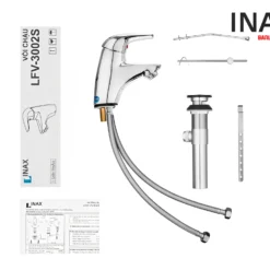 Vòi Lavabo INAX LFV-3002S (LFV3002S) Nóng Lạnh 9 Nguyên hộp Vòi chậu INAX LFV-3002S