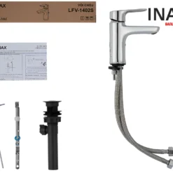 Vòi Chậu Lavabo INAX LFV-1402S (LFV1402S) Nóng Lạnh 9 Nguyên hộp Vòi chậu lavabo nóng lạnh INAX LFV-1402S