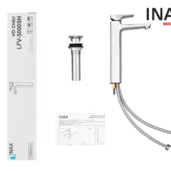 Nguyên hộp Vòi chậu rửa mặt INAX LFV-5000SH - Cổ cao, nóng lạnh