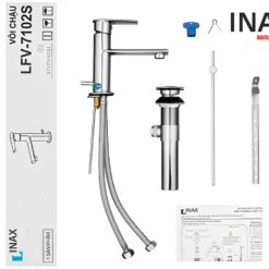 Nguyên hộp chậu rửa mặt nước nóng lạnh INAX LFV-7102S