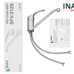 Vòi Rửa Bát INAX SFV-212S (SFV212S) Nóng Lạnh 11 Nguyên hộp vòi nước rửa bát nóng lạnh INAX SFV-212S