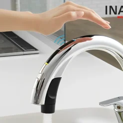 Vòi bếp INAX SF-NB454SX-J Nóng lạnh, cảm ứng dùng pin