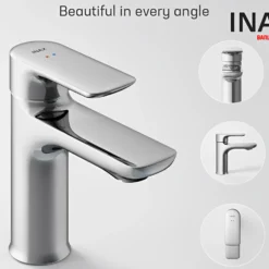 Vòi Lavabo INAX LFV-612S (LFV612S) Nóng Lạnh 21 Vòi Chậu Lavabo INAX LFV-612S Nóng Lạnh