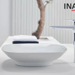 Vòi Lavabo INAX LFV-652SH (LFV652SH) Đặt Bàn Nóng Lạnh 11 Vòi chậu rửa mặt nước nóng lạnh INAX LFV-652SH