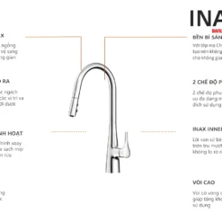 Vòi Rửa Bát INAX SFV-900SX (SFV900SX) Nóng Lạnh Thân Cao 11 Vòi Rửa Bát INAX SFV-900SX Nóng Lạnh Thân Cao