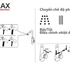 Vòi Rửa Bát INAX SFV-907SX (SFV907SX) Nóng Lạnh Thân Cao 11 Vòi rửa bát INAX SFV-907SX