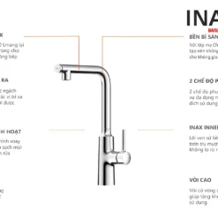 Vòi Rửa Bát INAX SFV-907SX (SFV907SX) Nóng Lạnh Thân Cao 10 Vòi Rửa Bát Nóng Lạnh INAX SFV-907SX (SFV907SX)