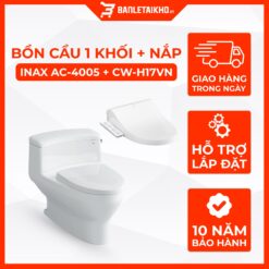 Bồn Cầu INAX 1 Khối Nắp Điện Tử AC-4005+CW-H17VN