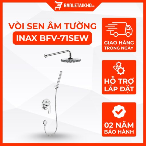 Vòi Sen Tắm Âm Tường INAX BFV-71SEW (BFV71SEW) Nóng Lạnh 1 Vòi Sen Tắm Âm Tường INAX BFV-71SEW (BFV71SEW) Nóng Lạnh