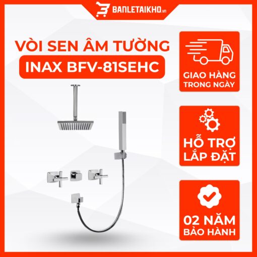 Vòi Sen Tắm Âm Tường INAX BFV-81SEHC (BFV81SEHC) Nóng Lạnh 1 Vòi Sen Tắm Âm Tường INAX BFV-81SEHC (BFV81SEHC) Nóng Lạnh
