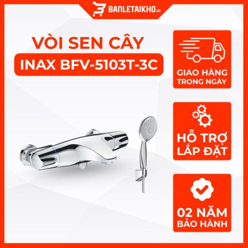 Vòi Sen Tắm INAX BFV-5103T-3C (BFV5103T3C) Nhiệt Độ Tự Động 1 Vòi Sen Tắm INAX BFV-5103T-3C (BFV5103T3C) Nhiệt Độ Tự Động
