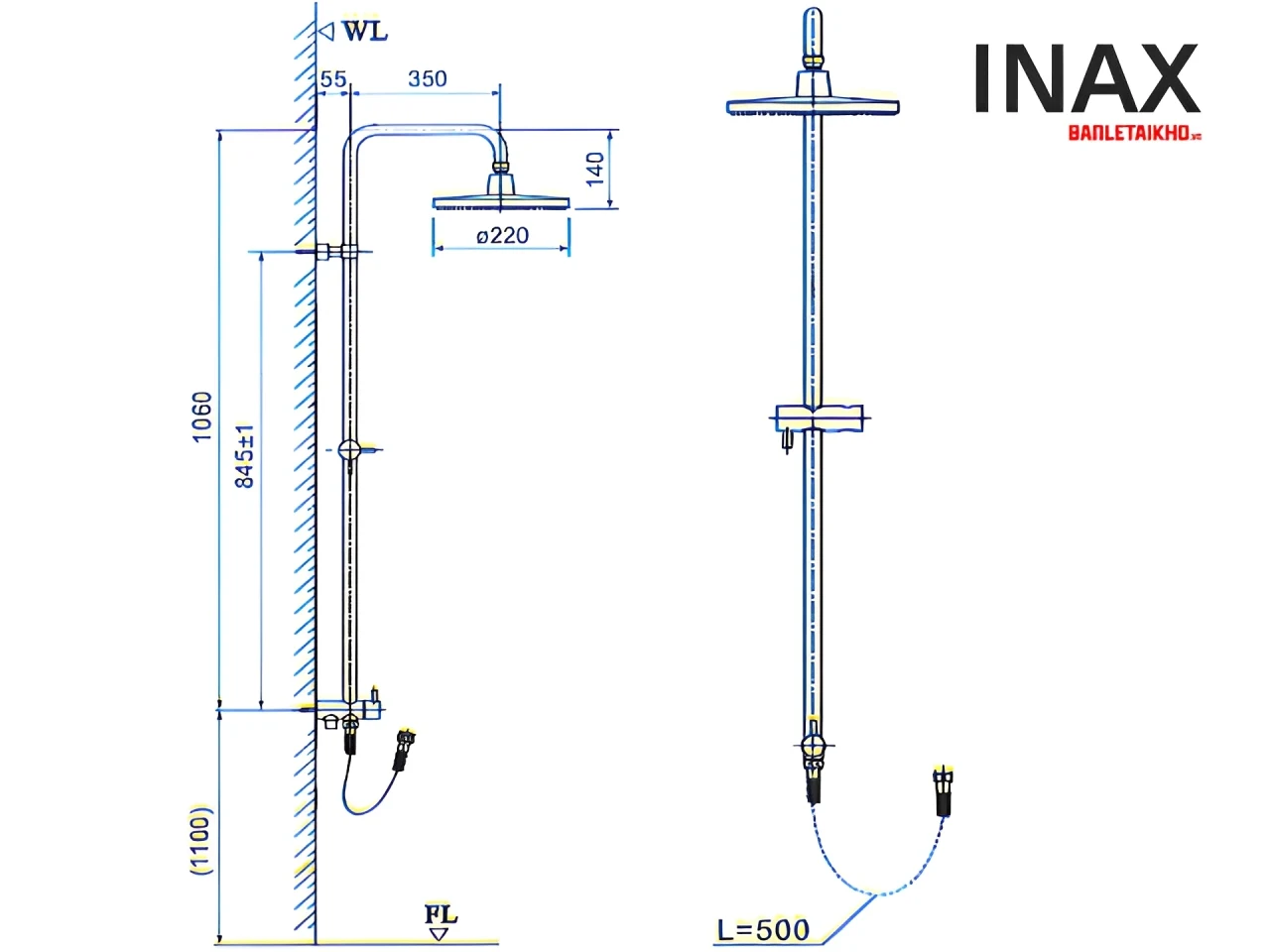 Bản vẽ BFV-CL2 - Cây sen tắm