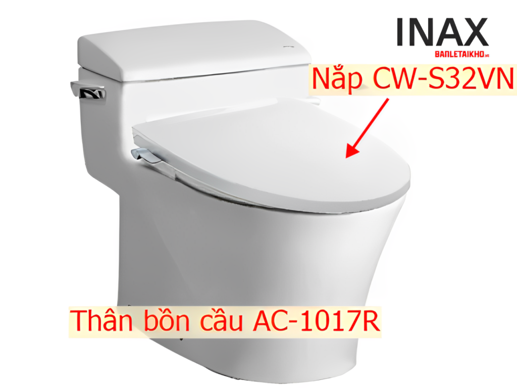 Bàn cầu 1 khối INAX AC-1017R nắp rửa cơ CW-S32VN